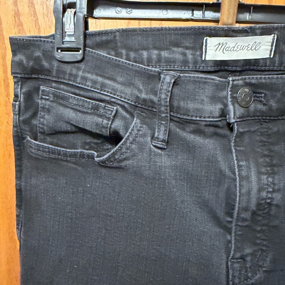 Madewell Roadtripper Skinny Jeans in Black size 31T Tall - Picture 5 of 15